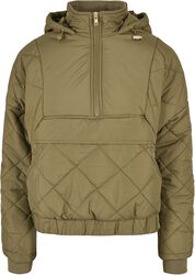 Ladies Oversized Quilted Pull Over Jacket