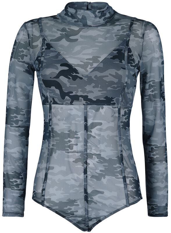 Black Semi-Transparent Body with Camouflage Pattern