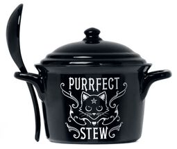 Purrfect Stew cauldron with spoon, Alchemy England, Mug