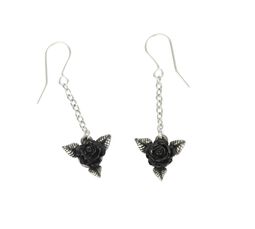 Black Rose Droppers, Alchemy Gothic, Earring