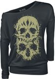 Two Skulls, Black Premium by EMP, Long-sleeve Shirt