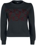 Sweatshirt with lace, Black Premium by EMP, Sweatshirt