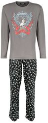 Pyjama with Skull Print, Rock Rebel by EMP, Pyjama