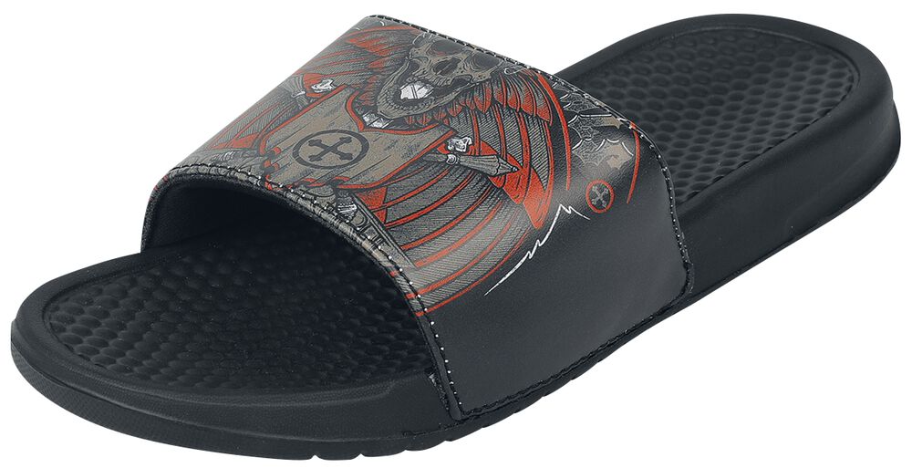 EMP sandals with skull print