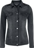 Rivet Jeans Jacket, Black Premium by EMP, Between-seasons Jacket