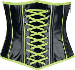 Black Under-Bust Corset with Neon-Coloured Details
