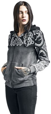 Hoodie Jacket with Colour Gradient and Celtic Adornment