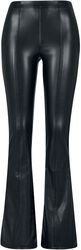 Ladies’ faux-leather flared trousers