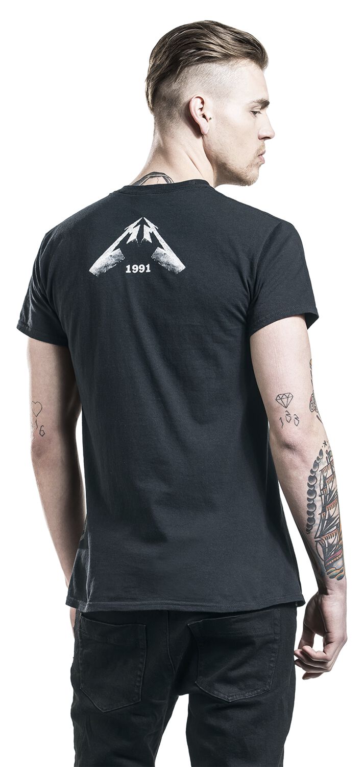 Atmosphere Metallica Black Album Faded T-Shirt Black