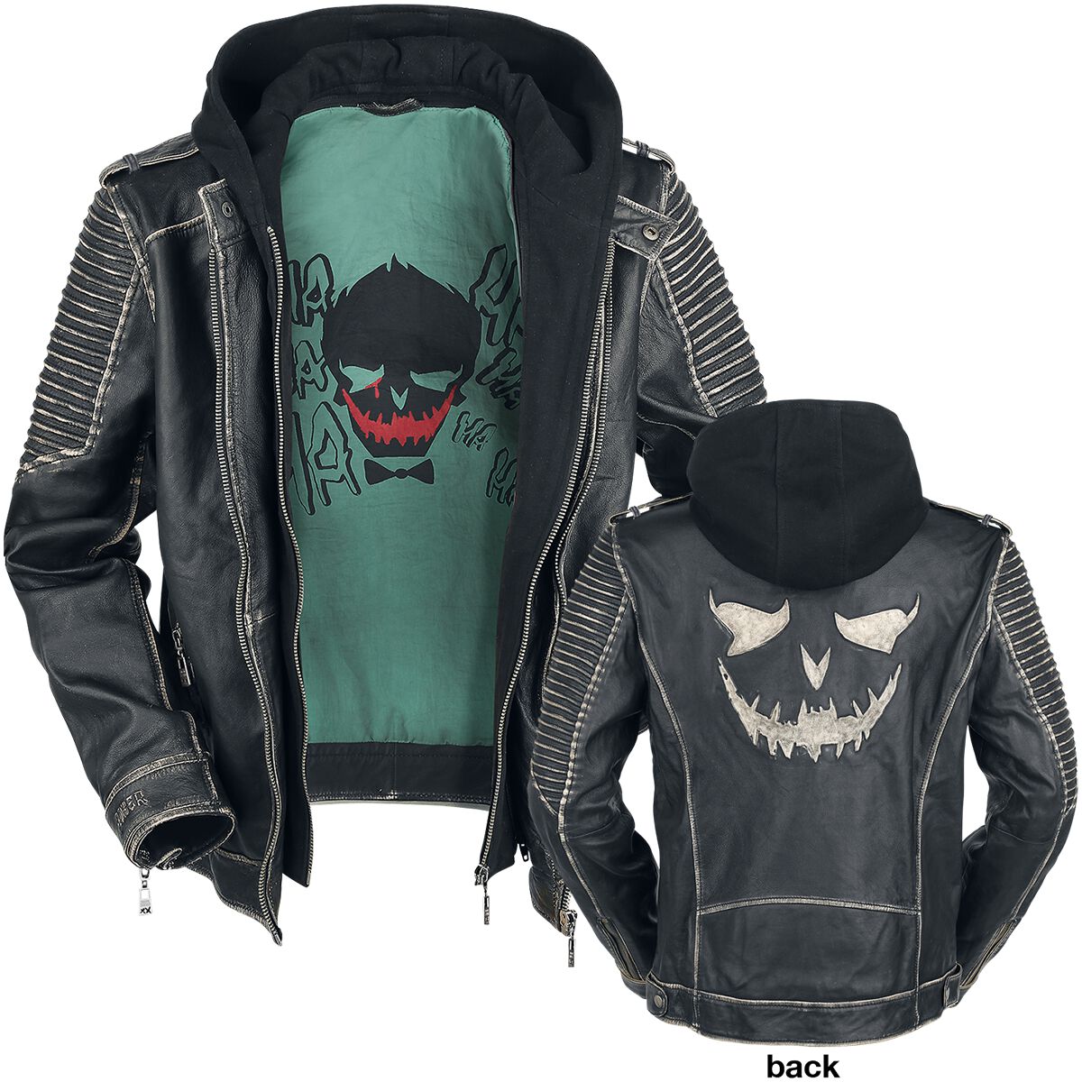 The Joker Suicide Squad Leather Jacket EMP
