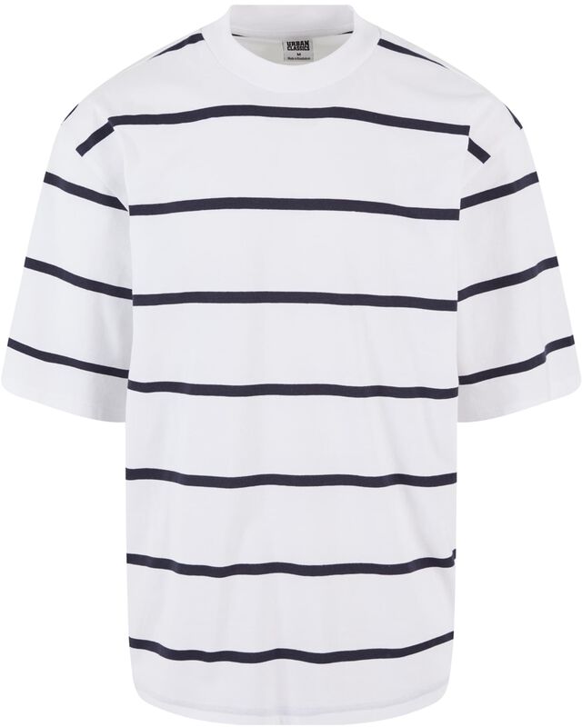 Oversized Sleeve Modern Stripe T-shirt