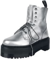 Jadon Max - Silver Metallic Tumble, Dr. Martens, Laced Boots
