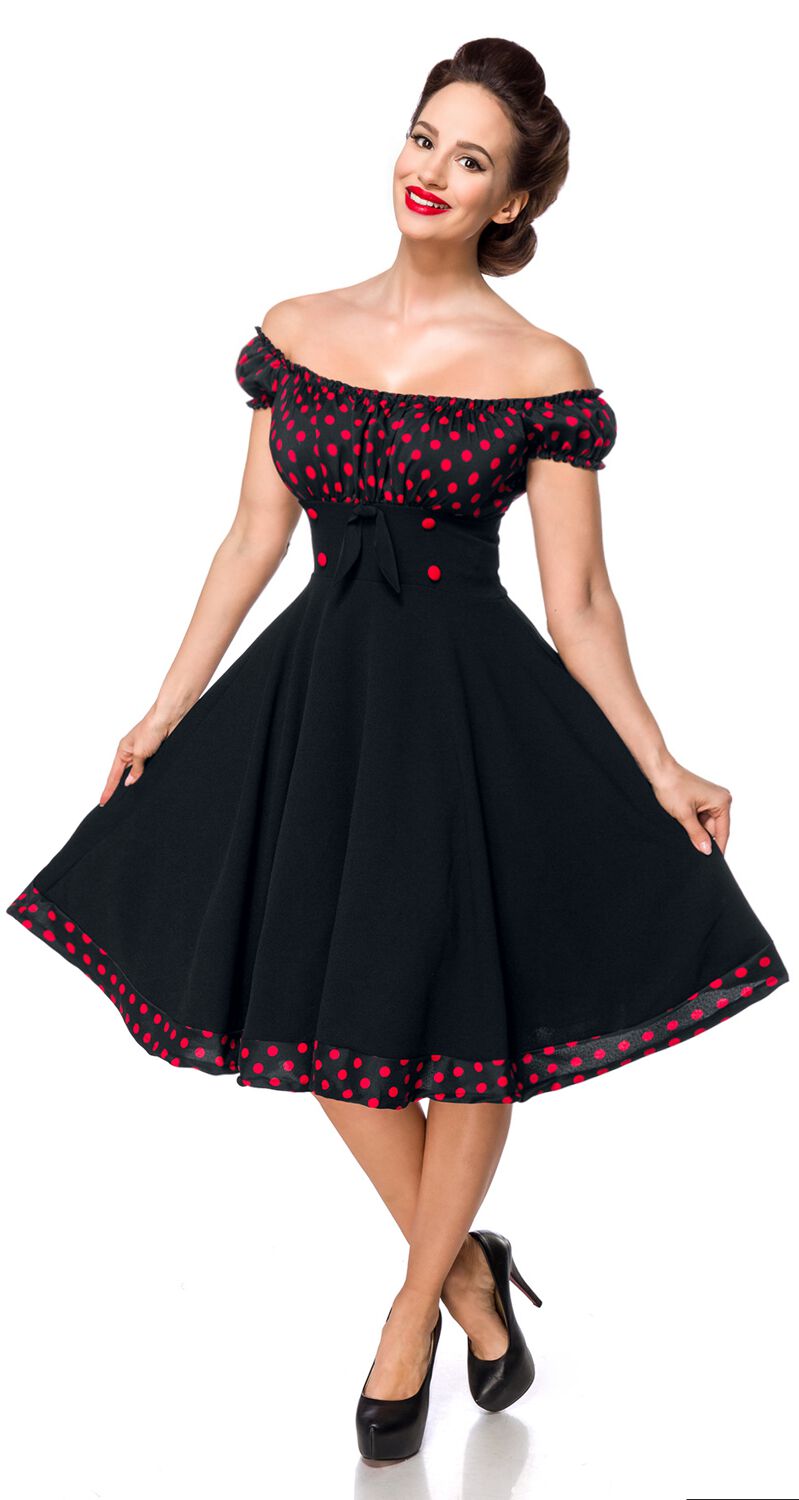 Off-The-Shoulder Swing Dress Belsira Midi Dress EMP