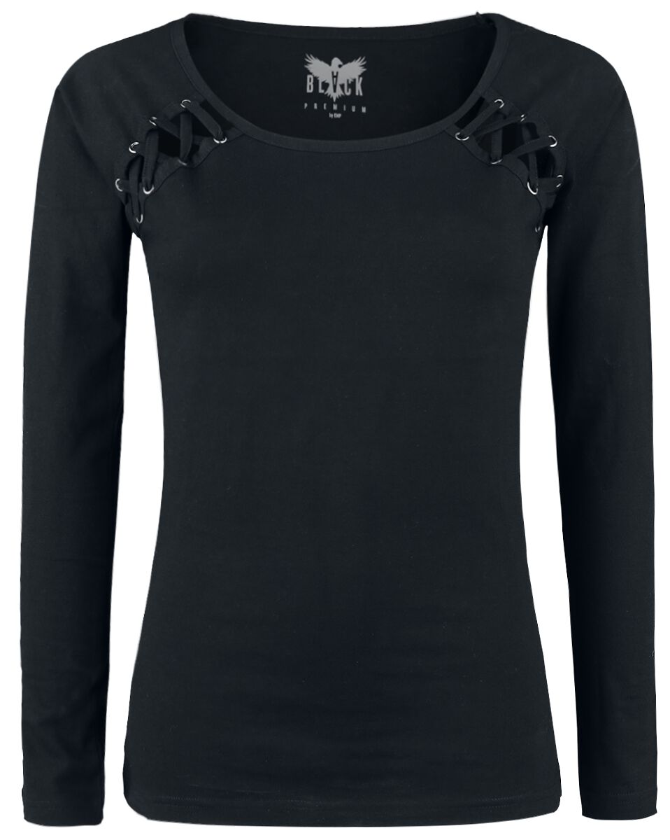 Here To Stay | Black Premium by EMP Long-sleeve Shirt | EMP