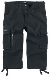 3/4 Army Vintage Shorts, Black Premium by EMP, Shorts