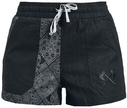 Fabric Shorts with Celtic-Style Print
