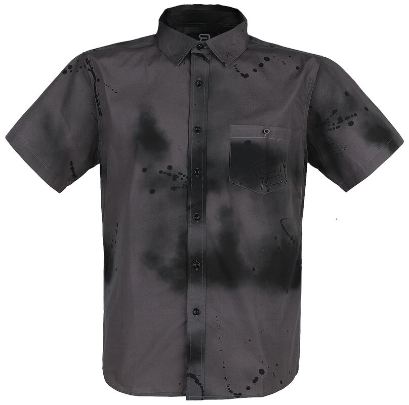 Short-sleeved shirt with airbrush effect