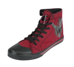 Trainers with Raven Print, Black Premium by EMP, Sneakers High