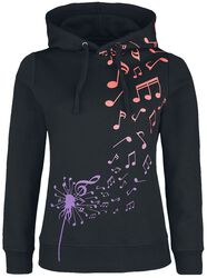 Black Hoodie with Colourful Print