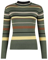 High-neck striped 70s jumper, Voodoo Vixen, Knit jumper