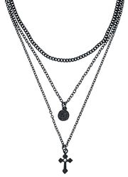 Matte Black Cross, Gothicana by EMP, Necklace