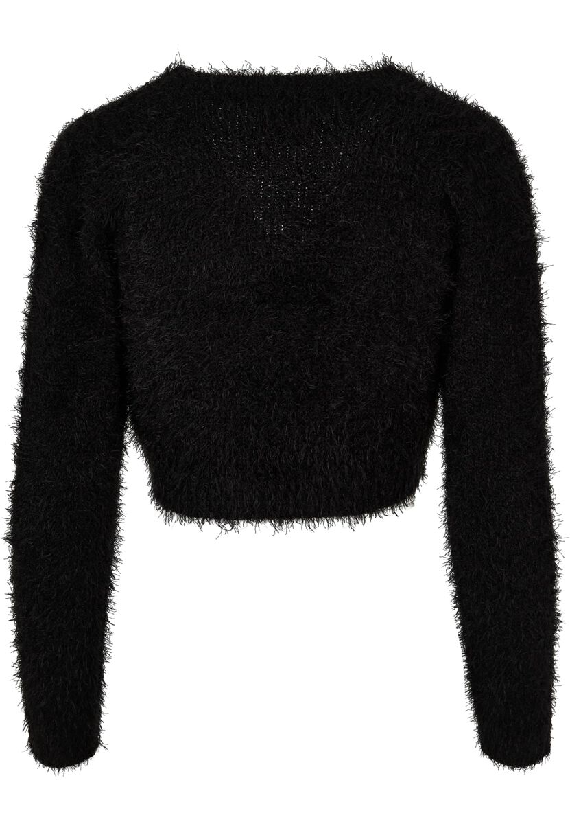 Ladies' tied cropped feather cardigan Urban Classics Cardigan EMP