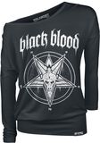Pentagram, Black Blood by Gothicana, Long-sleeve Shirt