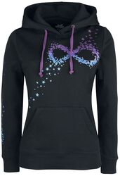 Black Hoodie with Infinity Symbol Made From Stars, Full Volume by EMP, Hooded sweater
