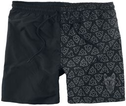 Swim Shorts With Celtic Print, Black Premium by EMP, Swim Shorts