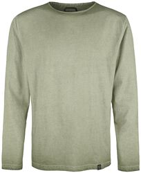 Olive Long-Sleeve Top with Wash