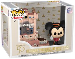 Walt Disney World 50th - Hollywood Tower Hotel and Mickey Mouse (Pop! Town) vinyl figurine no. 31, Mickey Mouse, Funko Pop! Town