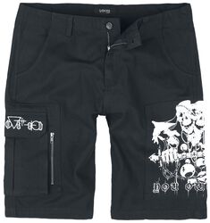 Shorts with skull print, Gothicana by EMP, Shorts