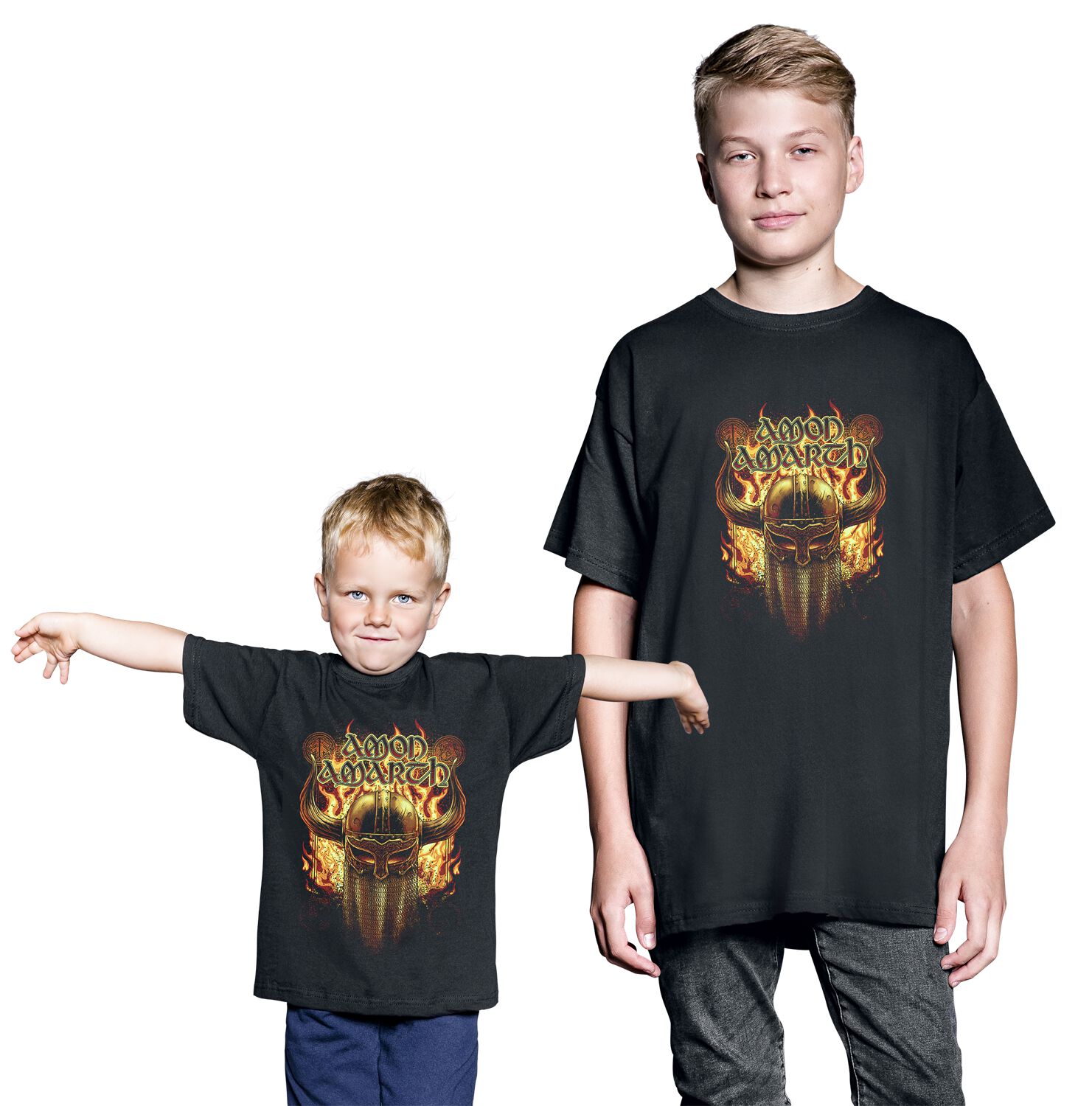 Gr/&ouml;/&szlig;en von 56 bis 86 Helmet - Baby T-Shirt Schwarz Metal-Kids Amon Amarth offizielles Band-Merch 0 bis 12 Monate