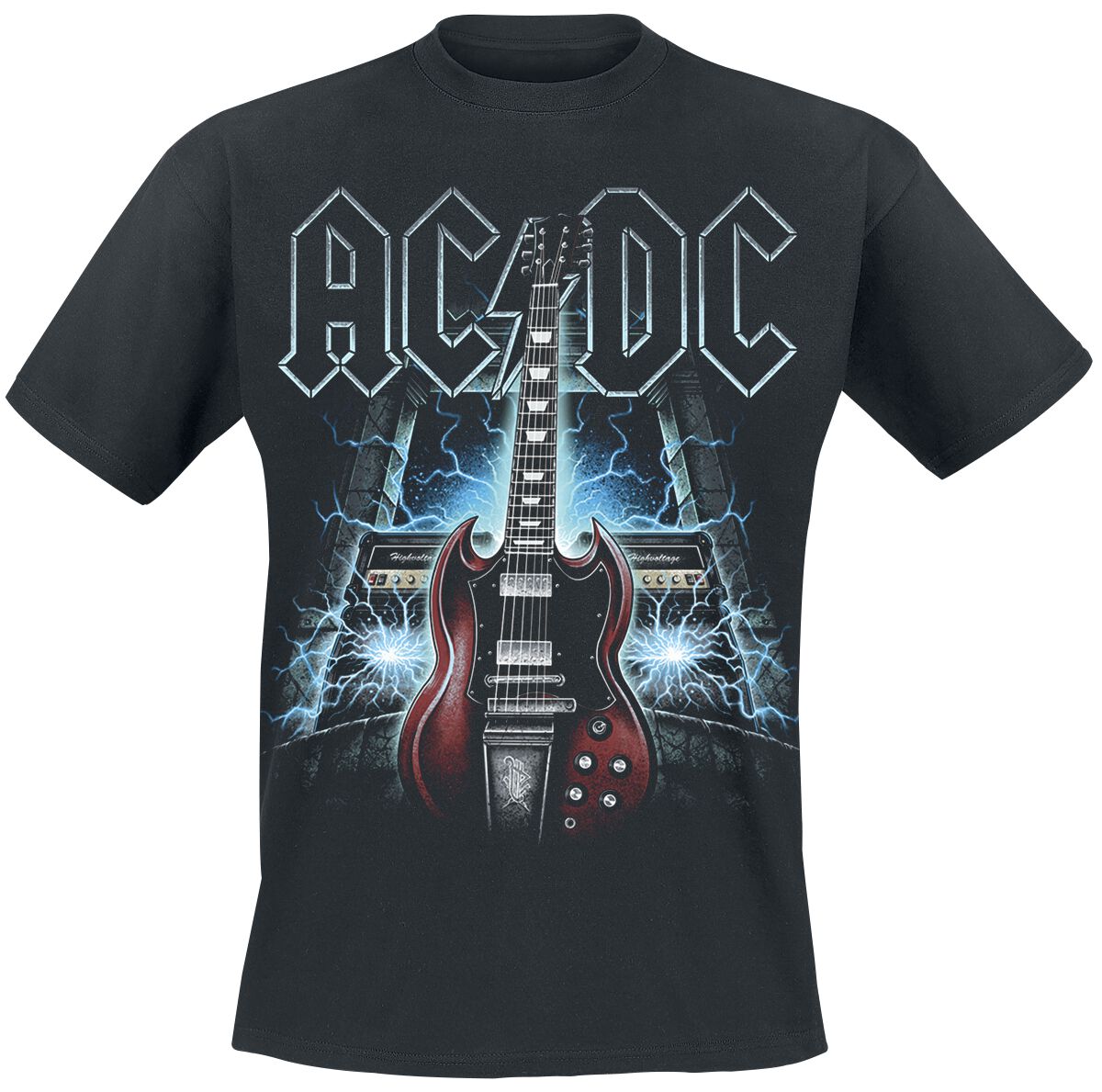 High Voltage Guitar Ac Dc T Shirt Emp