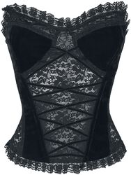 Lace and velvet corset, Gothicana by EMP, Corsage