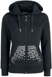 Studded Hoodie Jacket, Black Premium by EMP, Hooded zip