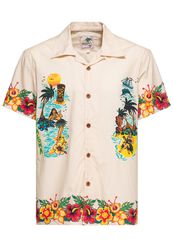 Honolulu Tropical Hawaiian Style Shirt, King Kerosin, Short-sleeved Shirt