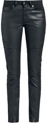 Leather-Look Coated Trousers