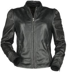 Puff Sleeve Leather Jacket, Black Premium by EMP, Leather Jacket