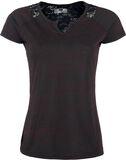 Notch Neckline Shirt, Black Premium by EMP, T-Shirt