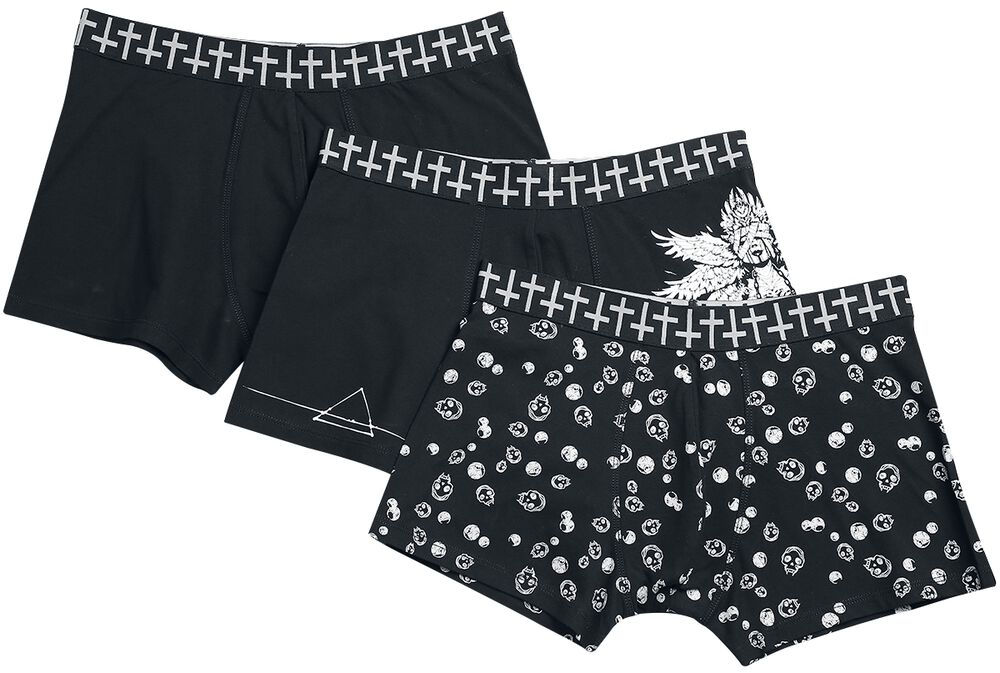 Set of three pairs of boxers with prints