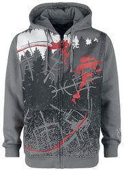 Hooded Jacket with Front Print