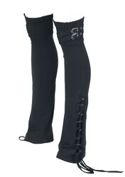 Leg Warmers with Lacing and Buckles, Gothicana by EMP, Knee Socks