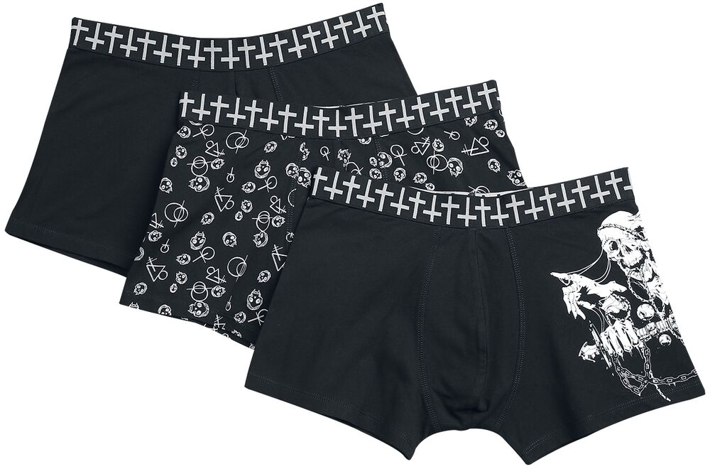 Set of three pairs of boxers with prints