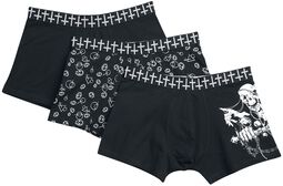 Set of three pairs of boxers with prints, Gothicana by EMP, Boxers Set