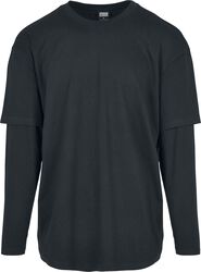 Oversized Shaped Double Layer LS Tee, Urban Classics, Long-sleeve Shirt