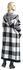 Black/white checkered cardigan with hood