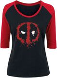Splatter Logo, Deadpool, Long-sleeve Shirt