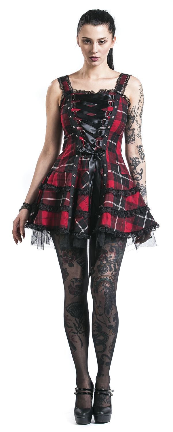 hell bunny dress corset Harley Tartan Dress main image 1