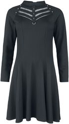 Dress with mesh cut-outs on neckline, Gothicana by EMP, Short dress